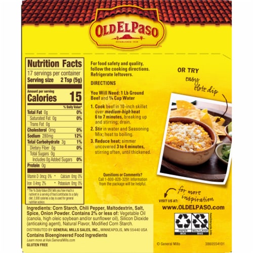 Old el paso taco seasoning discount