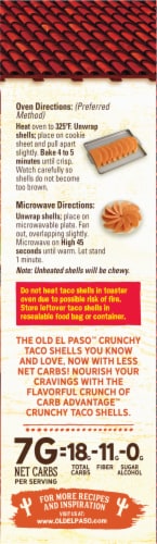Old El Paso™ Carb Advantage™ Nacho Cheese Flavored Taco Shells Perspective: right