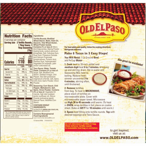 Old El Paso Carb Advantage Tortilla Rounds Taco Kit Perspective: right