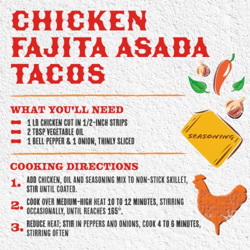 Mezco Medium Fajita Asada Taco Seasoning Perspective: right