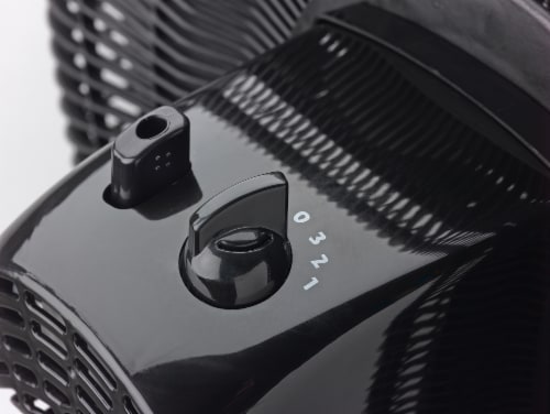 16-In. Oscillating Stand Fan, Black Perspective: right