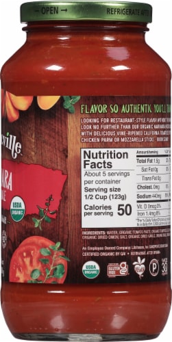 Organicville Organic Marinara Pasta Sauce Perspective: right