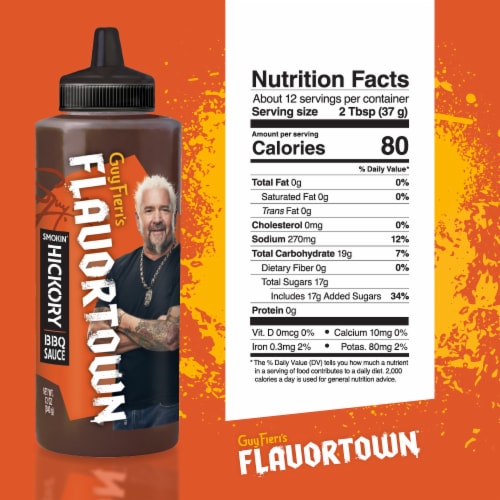 Flavortown Smokin' Hickory BBQ Sauce 15.5 oz Perspective: right