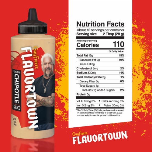 Flavortown Kickin' Chipotle Sauce 12 oz Perspective: right
