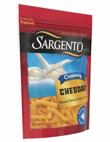 Sargento® Creamery Shredded Cheddar Cheese Perspective: right