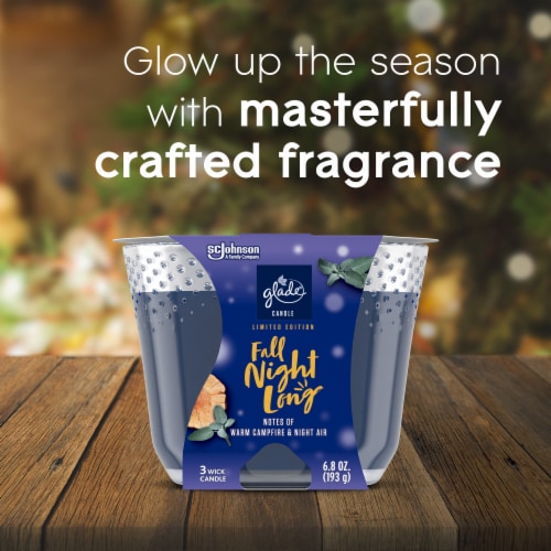 Glade® Limited Edition Fall Night Long 3 Wick Jar Candle Perspective: right