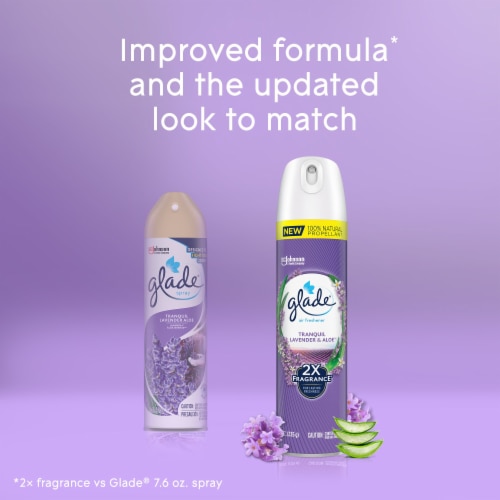 Glade® Tranquil Lavender & Aloe™ Aerosol Spray Perspective: right