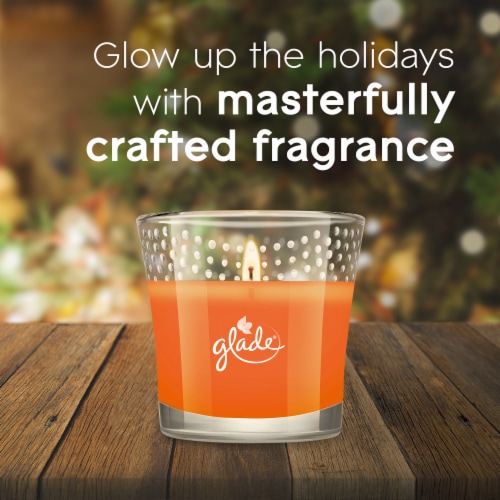 Glade 1 Wick Scented Candle, Golden Pumpkin & Spice, Fragrance Infused with Essential Oils, 3.4 oz Perspective: right