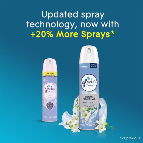 Glade Odor Fighting Soft Mist Air Freshener Room Spray, Clean Linen Perspective: right