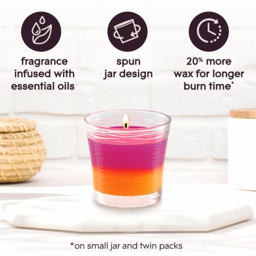 Glade 2in1 Single Wick Candles, Hawaiian Breeze + Vanilla Passionfruit, 8.16 oz, 2 Count Perspective: right