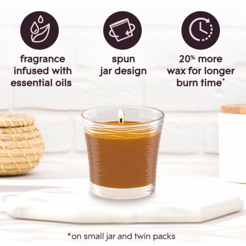 Glade Single Wick Candles, Cashmere Woods, 8.16 oz, 2 Count Perspective: right
