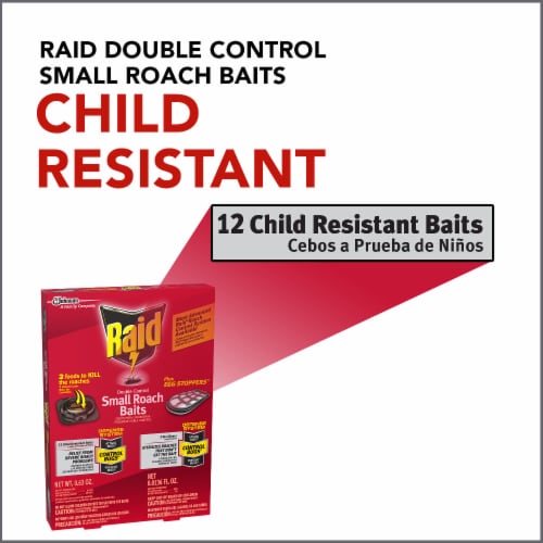 Raid Double Control Small Roach Baits, 12 Ct 