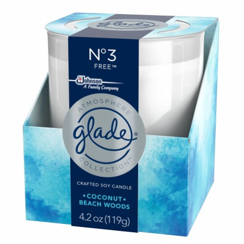 Glade Candle No. 3 Coconut And Beach Woods Perspective: right