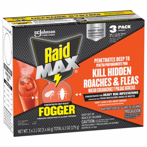 Raid Max® Deep Reach Concentrated Insecticide Fogger Perspective: right