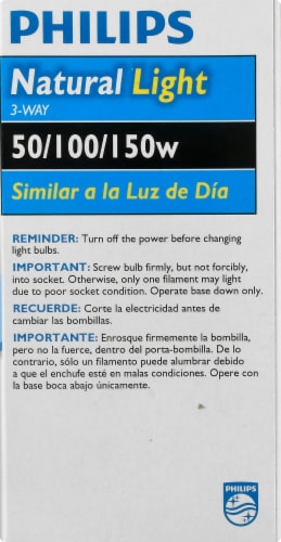 Philips 50/100/150-Watt 3-Way Natural Light Bulb Perspective: right