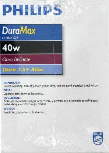 Philips DuraMax 40-Watt Medium Base G25 Globe Light Bulbs Perspective: right
