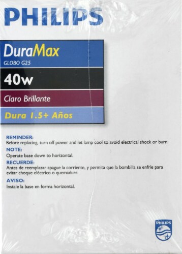 Philips DuraMax 40-Watt Medium Base G25 Globe Light Bulbs Perspective: right