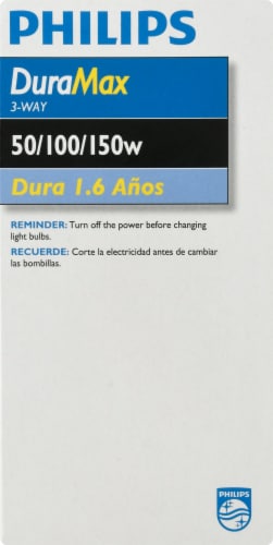 Philips 50/100/150-Watt 3-Way Incandescent Light Bulb Perspective: right