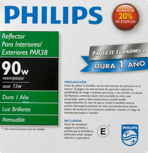 Philips EcoVantage 72-Watt (90-Watt) Medium Base PAR38 Floodlight Bulbs Perspective: right