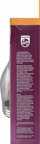 Philips 3.3-Watt (40-Watt) Medium Base Bent Tip Candle LED Light Bulbs Perspective: right