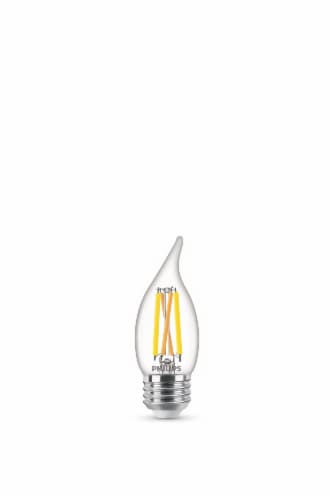 Philips 5-Watt (60-Watt) BA11 Candle LED Dimmable Flicker Free Light Bulb - Soft White (2700K) Perspective: right