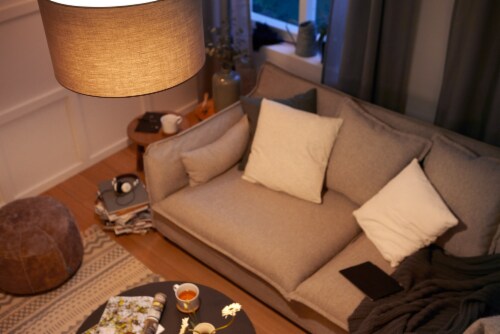 Philips 8.8-Watt (60-Watt) A19 LED Light Bulb - Daylight (5000K) Perspective: right