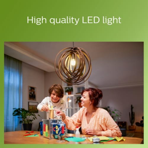Philips 8.9-Watt (100-Watt) A19 LED Dimmable Flicker Free Light Bulb - Soft White (2700K) Perspective: right