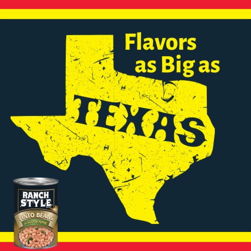Ranch Style Pinto Beans With Jalapeno Peppers Canned Beans Perspective: right