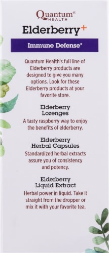 Quantum Health Elderberry + Immune Defense Immune Support Syrup Perspective: right
