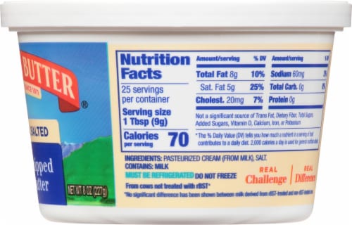 Challenge® Salted Whipped Butter Tub Perspective: right