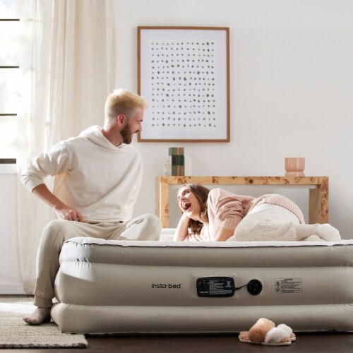 Insta Bed Raised 18 Inch Queen Air Mattress with NeverFlat