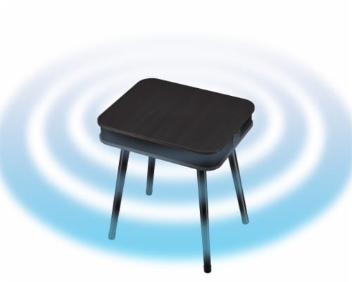 Square Speaker End Table - Black Perspective: right