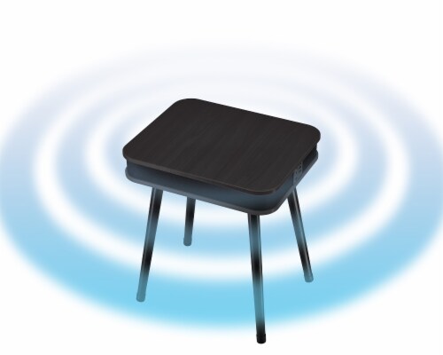 Square Speaker End Table - Black Perspective: right