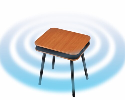 Square Speaker End Table - Brown Perspective: right