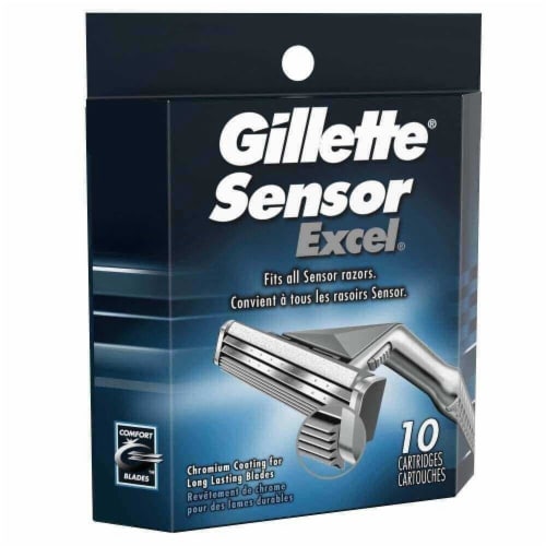 Gillette Sensor Excel Men's 2-Blade Razor Blade Refill Cartridges Perspective: right