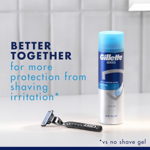 Gillette Series Moisturizing with Cocoa Butter Men's Shave Gel Perspective: right