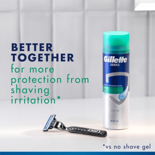 Gillette Series for Men Soothing with Aloe Vera Shave Gel Twin Pack Perspective: right