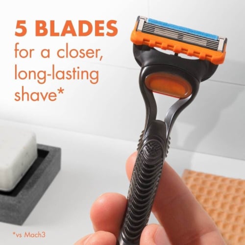 Gillette Fusion5 Men's 5-Blade Razor Blade Refills Cartridges Perspective: right