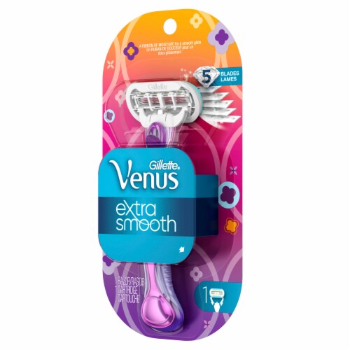 Venus Extra Smooth Green Women's Razor Handle and Blade Refills Cartridges Perspective: right