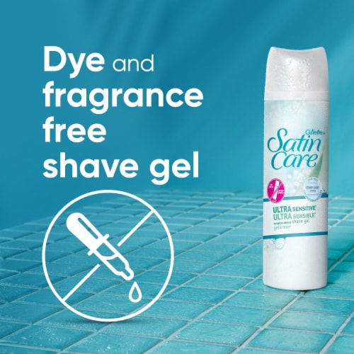 Gillette Satin Care Women's Ultra Sensitive Dye & Fragrance Free Shave Gel Perspective: right