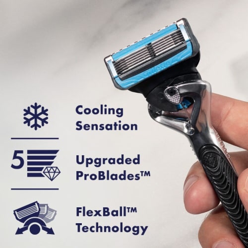 Gillette ProGlide Chill Men's Razors Handle and Blade Refill Cartridges Perspective: right