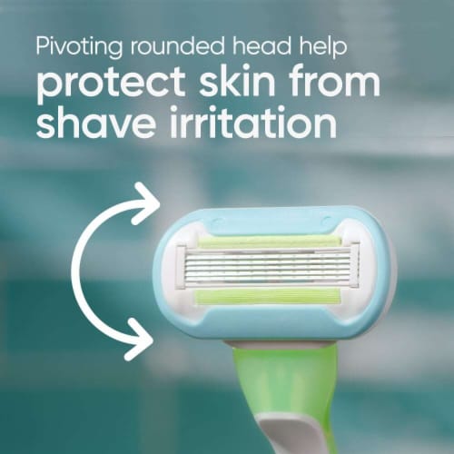 Gillette Venus Extra Smooth Green Disposable Women's Razors Perspective: right