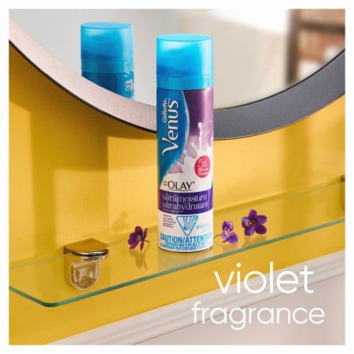Gillette Venus with Olay UltraMoisture Violet Swirl Shave Gel Perspective: right