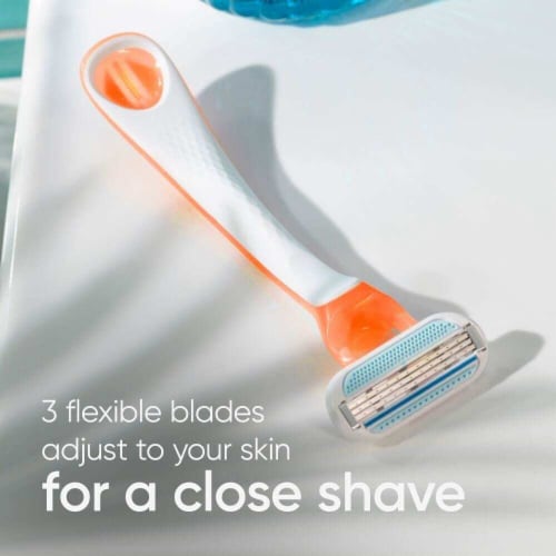 Gillette Venus Blossom Women's 5-Blade Design Edition Disposable Razors Perspective: right