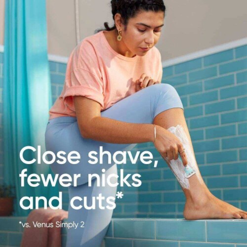 Gillette Venus Simply 3 Sensitive Disposable Razors Perspective: right