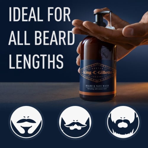 King C. Gillette Men's Beard and Face Wash Perspective: right