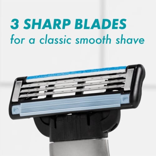Gillette Mach3 Men's Razors Handle and Blade Refill Cartridges Value Pack Perspective: right