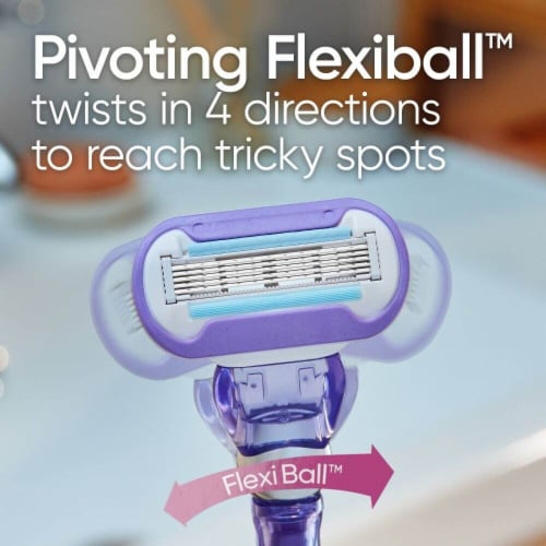 Gillette Venus Women's Deluxe Smooth Swirl 5-Blade Razors Handle and Blade Refill Cartridges Perspective: right