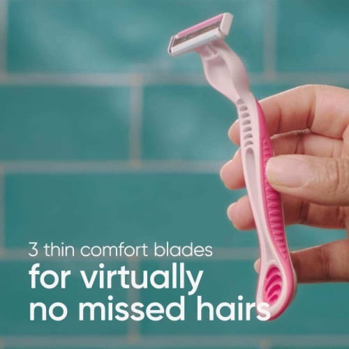 Gillette Venus Simply3 Women's Dragonfruit Scented 3-Blade Disposable Razors Perspective: right