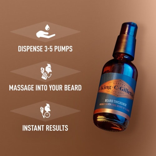 Gillette King C. Gillette Men's Signature Scent Beard Thickener Perspective: right